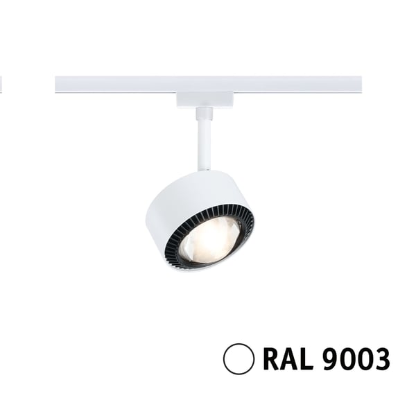 Paulmann URail Spotlight för strömskenor Aldan 470lm 8W 3000K dimbar 230V Signal vit