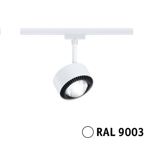Paulmann URail Spotlight för strömskenor Aldan 470lm 8W 4000K dimbar 230V Signal vit