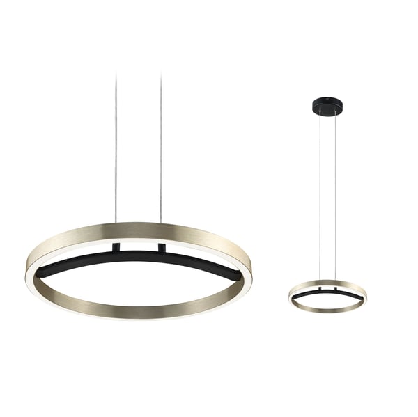 Paulmann LEDpendellampa 3-Step-Dim Melira 2700K 1690lm 24W Svart matt, Guld dimbar