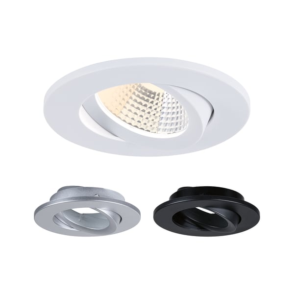 Paulmann Infälld LED lampa White Select Viona Enkelt ljus IP65 rund 85 mm 25° 6W 520lm 230V 2700 - 4000K Svart matt, Vit matt, Krom matt
