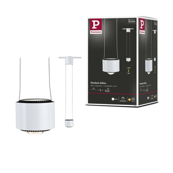 Paulmann URail Hängande Aldan 820lm / 0lm 8,5W / 4,5W 2700K dimbar 230V Vit