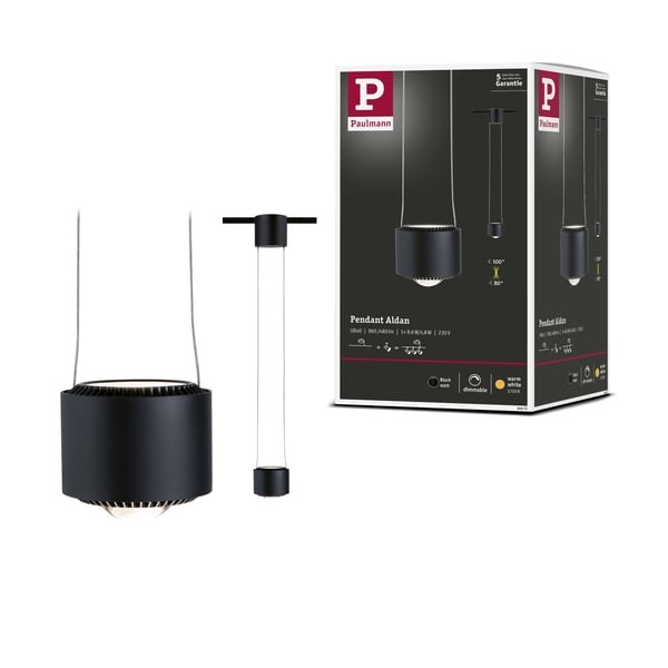 Paulmann URail Hängande Aldan 820lm / 0lm 8,5W / 4,5W 2700K dimbar 230V Svart matt Paulmann URail Hängande Aldan 820lm / 0lm 8,5W / 4,5W 2700K dimbar 230V Svart matt
