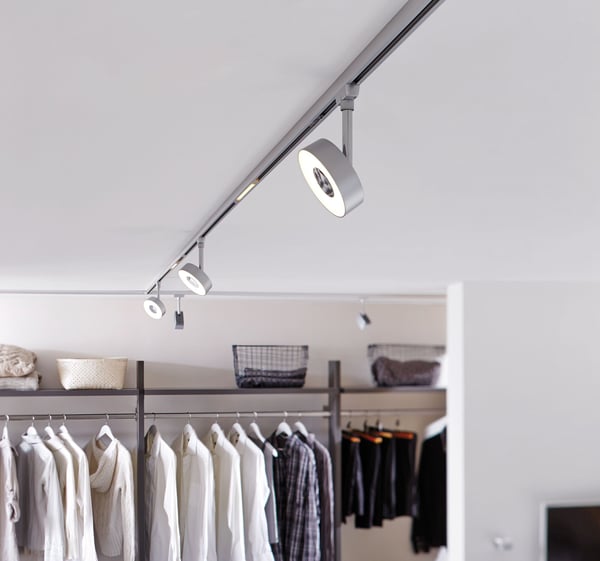 Paulmann URail Spotlight för strömskenor 3-Step-Dim Circle 280lm 5W 3000K dimbar 230V Krom matt