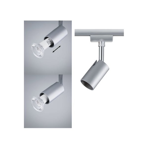 Paulmann URail Spotlight för strömskenor Pure I GU10 max. 10W dimbar 230V Krom matt, Krom