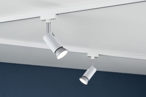 Paulmann URail Spotlight för strömskenor Pure I GU10 max. 10W dimbar 230V Vit, Krom