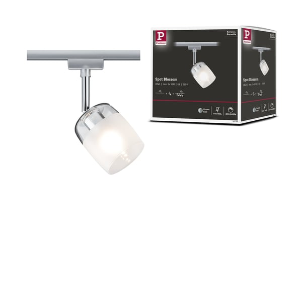 Paulmann URail Spotlight för strömskenor Blossom G9 max. 10W dimbar 230V Krom matt, Klar, Satin