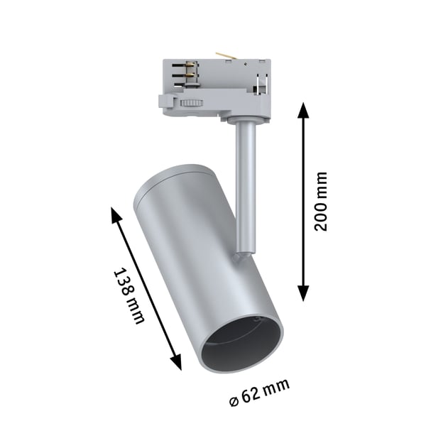 Paulmann ProRail3 Spotlight för strömskenor Apol E27 max. 50W dimbar 230V Krom