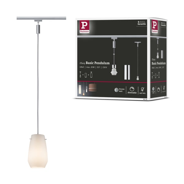Paulmann URail Hängande 2Easy E27 max. 20W dimbar 230V Krom matt, Krom
