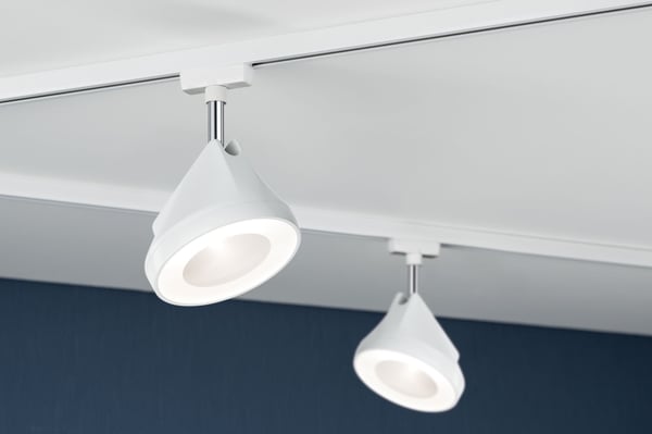 Paulmann URail Spotlight för strömskenor Arena 800lm 15W 2700K dimbar 230V Vit, Krom