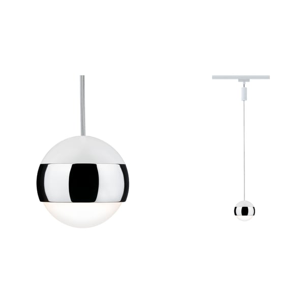 Paulmann URail Hängande Capsule II 439lm 6,3W 2700K dimbar 230V Vit, Krom