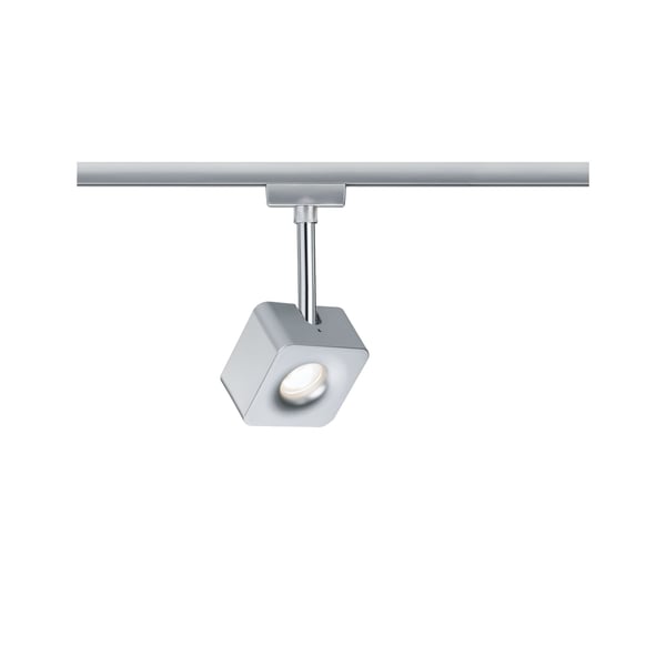 Paulmann URail Spotlight för strömskenor Cube 540lm 8W 2700K dimbar 230V Krom matt, Krom