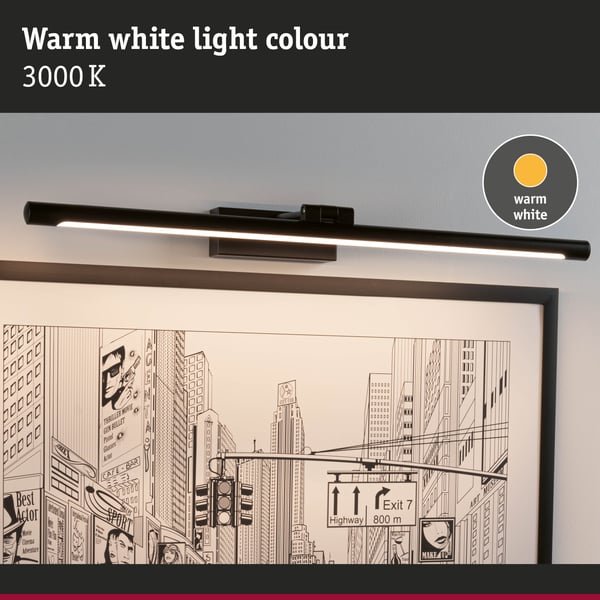 Paulmann LED bildlampa Mingo 3000K 810lm 230V 11W Svart