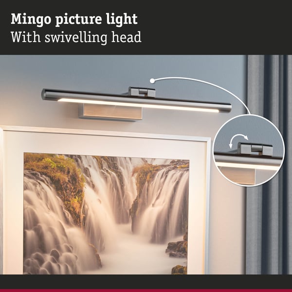 Paulmann LED bildlampa Mingo 3000K 510lm 230V 9,5W Aluminium borstad