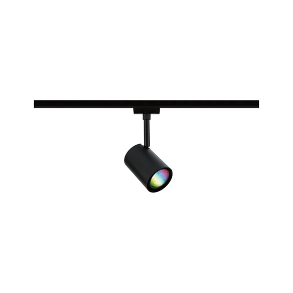 Paulmann URail Spotlight för strömskenor Smart Home Zigbee 3.0 Luxe GU10 350lm 4,8W RGBW+ dimbar 230V Svart matt