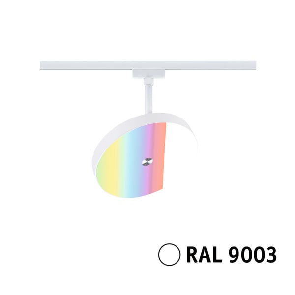 Paulmann URail Spotlight för strömskenor Smart Home Zigbee 3.0 Hildor 500lm 7,5W RGBW+ dimbar 230V Signal vit