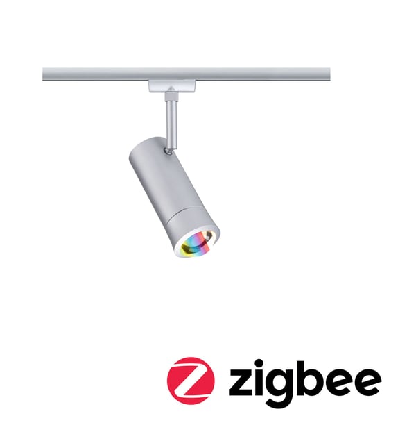 Paulmann URail Strålkastare Smart Home Zigbee 3.0 Tarie RGBW 230lm 4,5W RGBW+ dimbar 230V Krom matt