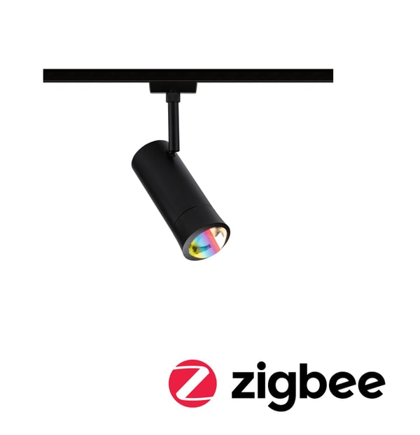Paulmann URail Strålkastare Smart Home Zigbee 3.0 Tarie RGBW 230lm 4,5W RGBW+ dimbar 230V Svart matt