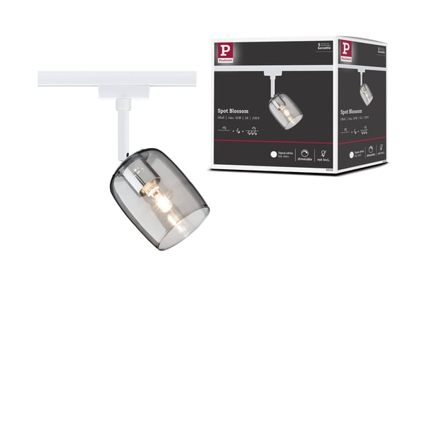 Paulmann URail Spotlight för strömskenor Blossom G9 max. 10W dimbar 230V Signal vit, Rökfärgad Paulmann URail Spotlight för strömskenor Blossom G9 max. 10W dimbar 230V Signal vit, Rökfärgad