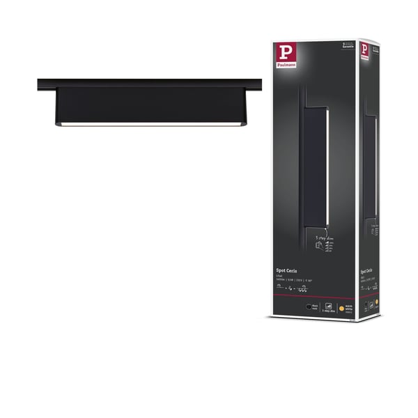 URail Ljusramp 3-Step-Dim Ceris 800lm 9,5W 3000K dimbar 230V Svart matt