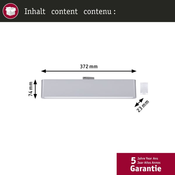 Paulmann URail Ljusramp 3-Step-Dim Ceris 800lm 9,5W 3000K dimbar 230V Krom matt