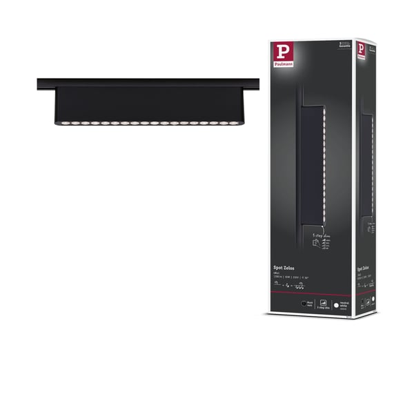 Paulmann URail Ljusramp 3-Step-Dim Zelos 1100lm 10W 4000K dimbar 230V Svart matt
