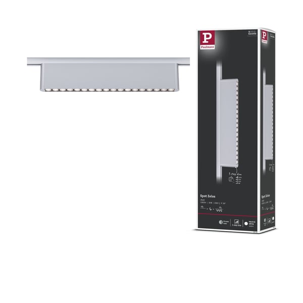 Paulmann URail Ljusramp 3-Step-Dim Zelos 1100lm 10W 4000K dimbar 230V Krom matt
