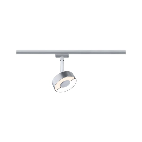Paulmann URail Spotlight för strömskenor Circle 200lm 5W White Switch 230V Krom matt