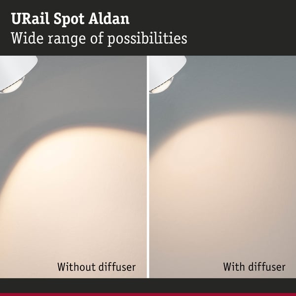 Paulmann URail Spotlight för strömskenor Aldan 500lm 8W White Switch 230V Signal vit