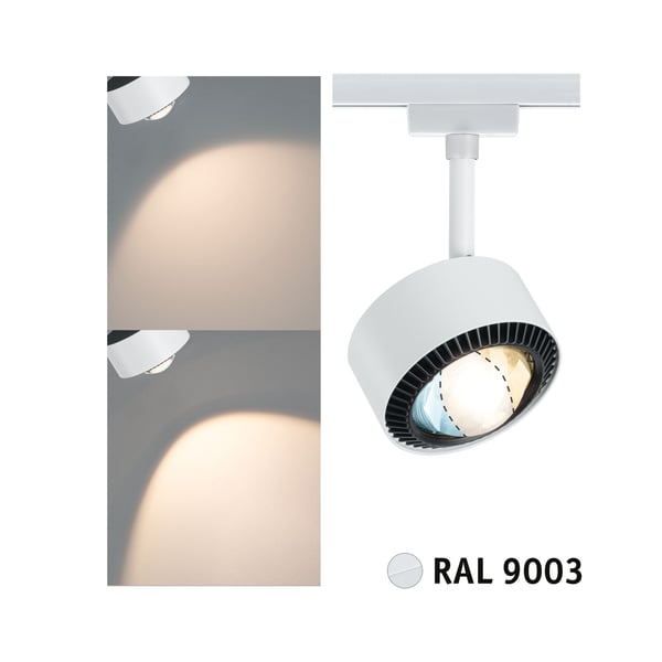 Paulmann URail Spotlight för strömskenor Aldan 500lm 8W White Switch 230V Signal vit