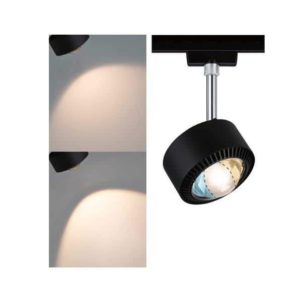 Paulmann URail Spotlight för strömskenor Aldan 500lm 8W White Switch 230V Svart matt