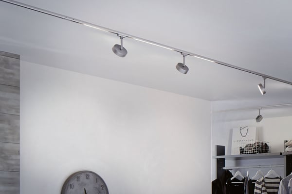 Paulmann URail Spotlight för strömskenor 3-Step-Dim Circle 220lm 5W 4000K dimbar 230V Krom matt