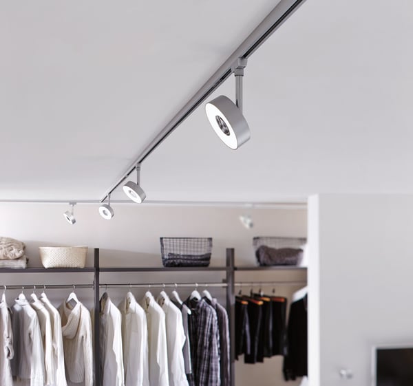 Paulmann URail Spotlight för strömskenor 3-Step-Dim Circle 220lm 5W 4000K dimbar 230V Krom matt