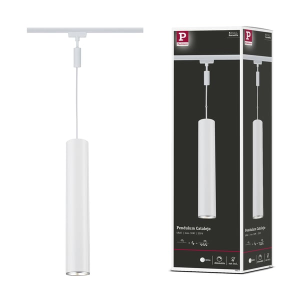 Paulmann URail Hängande Catalejo GU10 max. 10W dimbar 230V Vit, Krom matt