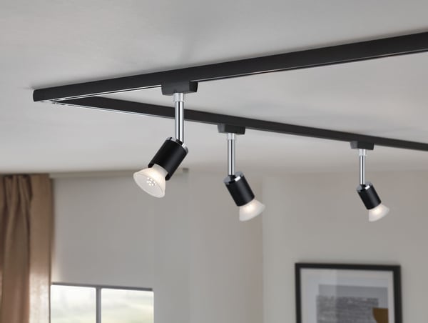 Paulmann URail Spotlight för strömskenor Pure II GU10 max. 10W dimbar 230V Svart matt