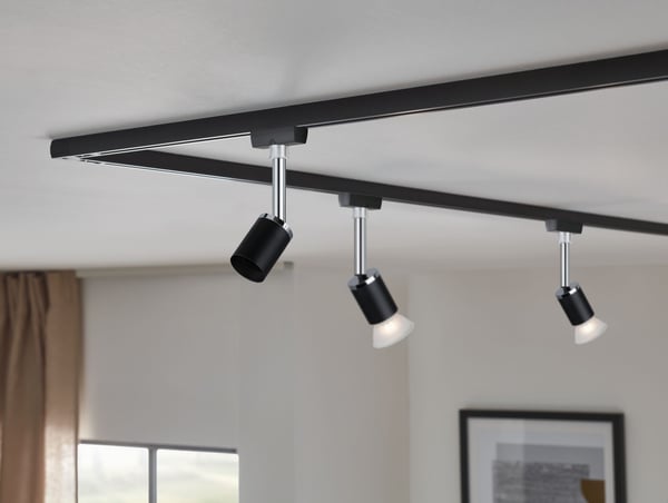 Paulmann URail Spotlight för strömskenor Pure II GU10 max. 10W dimbar 230V Svart matt
