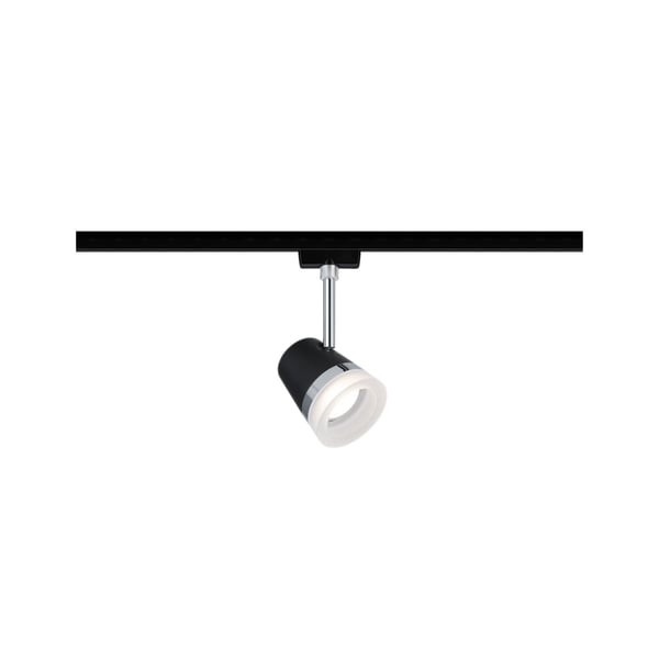 Paulmann URail Spotlight för strömskenor Cone GU10 max. 10W dimbar 230V Svart matt, Krom