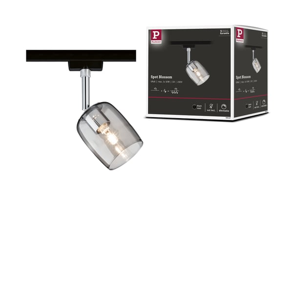 Paulmann URail Spotlight för strömskenor Blossom G9 max. 10W dimbar 230V Svart matt, Rökfärgad Paulmann URail Spotlight för strömskenor Blossom G9 max. 10W dimbar 230V Svart matt, Rökfärgad