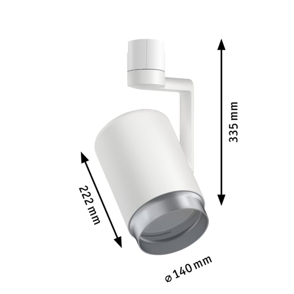Paulmann URail Spotlight för strömskenor Asthene E27 max. 50W dimbar 230V Vit