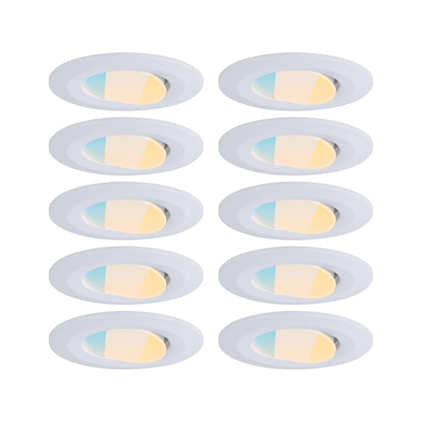 Paulmann Infälld LED lampa Calla IP65 rund 90 mm 30° 10x5W 10x430lm 230V White Switch Vit matt