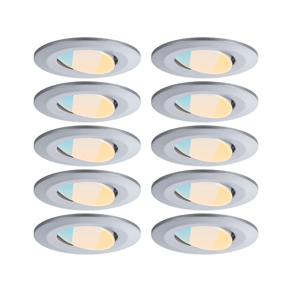 Paulmann Infälld LED lampa Calla IP65 rund 90 mm 30° 10x5W 10x430lm 230V White Switch Krom matt
