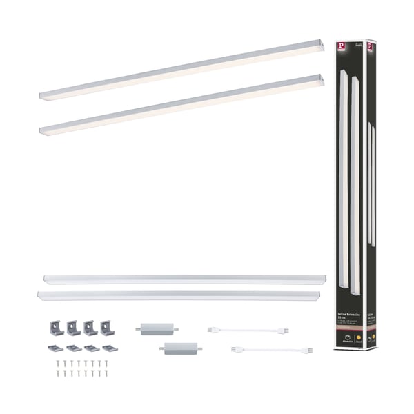 LED lampa under skåp Inline 3000K dimbar 2x6W 550x26 mm 2x500lm 24V Krom matt