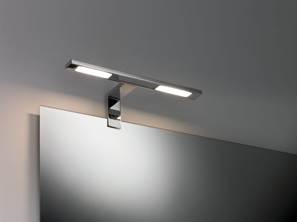 Paulmann Galeria LED spegellampa Hook IP44 2700K 2x280lm 230V 2x3,2W Krom
