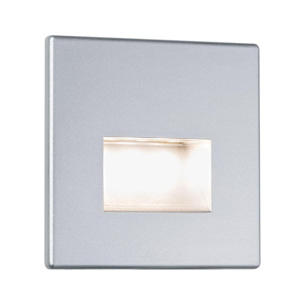 Paulmann LED infälld vägglampa B-vara Edge Quadro vinkelformad 80x80 mm 1,2W 50lm 230V 2700K Krom matt
