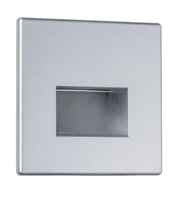 Paulmann LED infälld vägglampa B-vara Edge Quadro vinkelformad 80x80 mm 1,2W 50lm 230V 2700K Krom matt