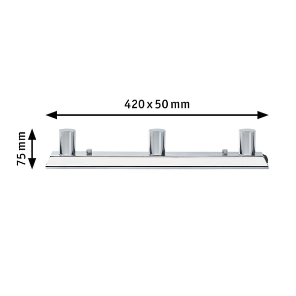 Paulmann Spegellampa Mirror Regula E14 230V max. 3x40W dimbar Krom