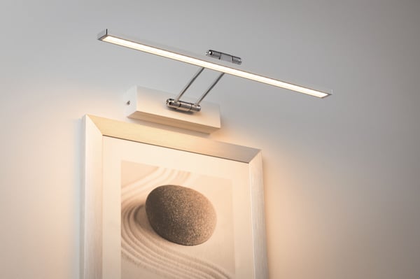 Galeria LED bildlampa Beam 2700K 580lm 230V 8W Vit, Krom