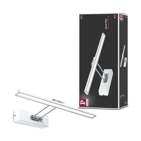 Galeria LED bildlampa Beam 2700K 580lm 230V 8W Vit, Krom