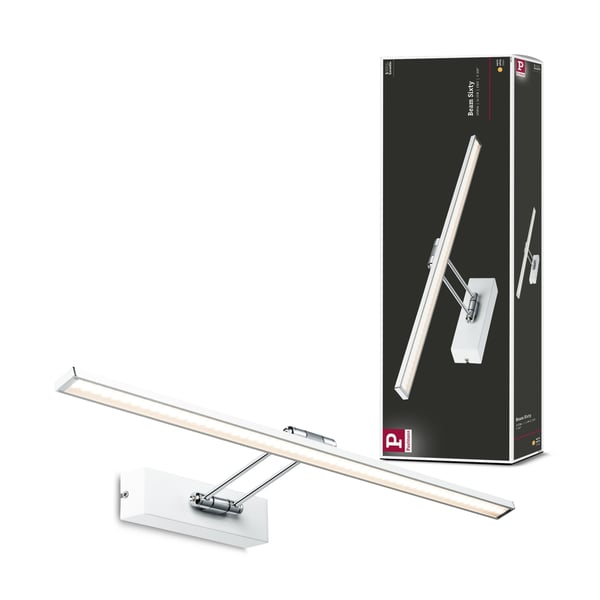 Paulmann Galeria LED bildlampa Beam 2700K 1050lm 230V 11W Vit, Krom