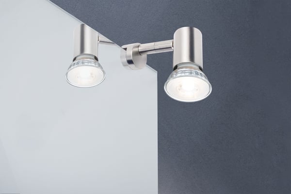 Paulmann Galeria Spegellampa Simplo GU10 2700K 345lm 230V 5,3W Järn borstat