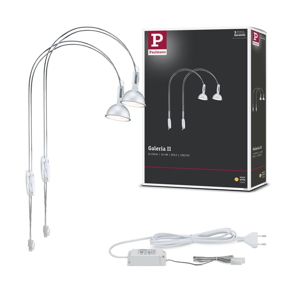 Paulmann Galeria LED spegellampa Assistent II GU5,3 2700K 2x230lm 230V 2x4W Krom